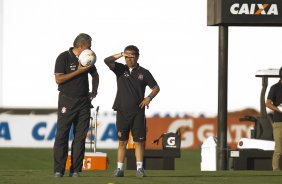 Durante o treino desta tarde no CT Joaquim Grava, no Parque Ecolgico do Tiete. O prximo jogo da equipe ser domingo, dia 05/05, contra o So Paulo, no Morumbi, jogo vlido pelas semi-finais do Campeonato Paulista de 2013