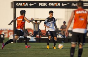 Durante o treino desta tarde no CT Joaquim Grava, no Parque Ecolgico do Tiete. O prximo jogo da equipe ser domingo, dia 05/05, contra o So Paulo, no Morumbi, jogo vlido pelas semi-finais do Campeonato Paulista de 2013