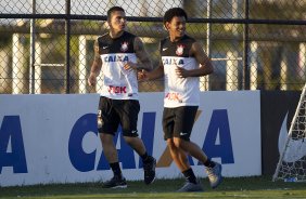 Durante o treino desta tarde no CT Joaquim Grava, no Parque Ecolgico do Tiete. O prximo jogo da equipe ser domingo, dia 05/05, contra o So Paulo, no Morumbi, jogo vlido pelas semi-finais do Campeonato Paulista de 2013