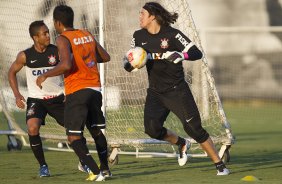 Durante o treino desta tarde no CT Joaquim Grava, no Parque Ecolgico do Tiete. O prximo jogo da equipe ser domingo, dia 05/05, contra o So Paulo, no Morumbi, jogo vlido pelas semi-finais do Campeonato Paulista de 2013