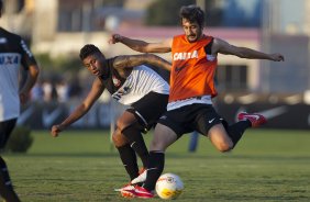 Durante o treino desta tarde no CT Joaquim Grava, no Parque Ecolgico do Tiete. O prximo jogo da equipe ser domingo, dia 05/05, contra o So Paulo, no Morumbi, jogo vlido pelas semi-finais do Campeonato Paulista de 2013