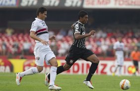 Durante a partida entre So Paulo x Corinthians realizada esta tarde no estdio do Morumbi, jogo vlido pelas semifinais do Campeonato Paulista de 2013