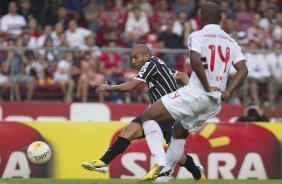 Durante a partida entre So Paulo x Corinthians realizada esta tarde no estdio do Morumbi, jogo vlido pelas semifinais do Campeonato Paulista de 2013