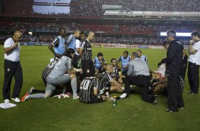 Durante a partida entre So Paulo x Corinthians realizada esta tarde no estdio do Morumbi, jogo vlido pelas semifinais do Campeonato Paulista de 2013