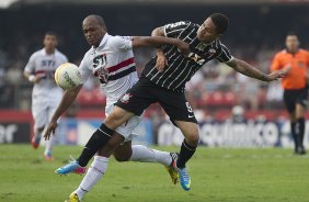 Durante a partida entre So Paulo x Corinthians realizada esta tarde no estdio do Morumbi, jogo vlido pelas semifinais do Campeonato Paulista de 2013