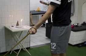 Nos vestirios antes da partida entre So Paulo x Corinthians realizada esta tarde no estdio do Morumbi, jogo vlido pelas semifinais do Campeonato Paulista de 2013