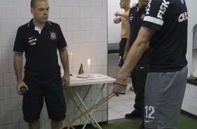 Nos vestirios antes da partida entre So Paulo x Corinthians realizada esta tarde no estdio do Morumbi, jogo vlido pelas semifinais do Campeonato Paulista de 2013