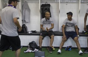 Nos vestirios antes da partida entre So Paulo x Corinthians realizada esta tarde no estdio do Morumbi, jogo vlido pelas semifinais do Campeonato Paulista de 2013