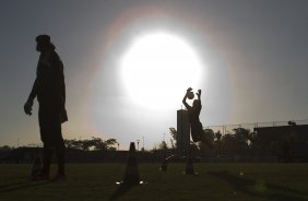 Durante o treino desta tarde no CT Joaquim Grava, no Parque Ecolgico do Tiete. O prximo jogo da equipe ser domingo, dia 12/05, contra o Santos, no Pacaembu, jogo de ida vlido pela final do Campeonato Paulista de 2013