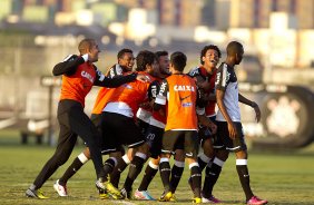 Durante o treino desta tarde no CT Joaquim Grava, no Parque Ecolgico do Tiete. O prximo jogo da equipe ser domingo, dia 12/05, contra o Santos, no Pacaembu, jogo de ida vlido pela final do Campeonato Paulista de 2013