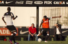 Durante o treino desta tarde no CT Joaquim Grava, no Parque Ecolgico do Tiete. O prximo jogo da equipe ser domingo, dia 12/05, contra o Santos, no Pacaembu, jogo de ida vlido pela final do Campeonato Paulista de 2013