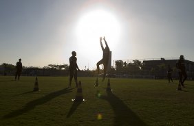 Durante o treino desta tarde no CT Joaquim Grava, no Parque Ecolgico do Tiete. O prximo jogo da equipe ser domingo, dia 12/05, contra o Santos, no Pacaembu, jogo de ida vlido pela final do Campeonato Paulista de 2013