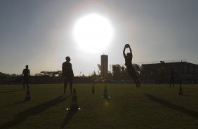 Durante o treino desta tarde no CT Joaquim Grava, no Parque Ecolgico do Tiete. O prximo jogo da equipe ser domingo, dia 12/05, contra o Santos, no Pacaembu, jogo de ida vlido pela final do Campeonato Paulista de 2013
