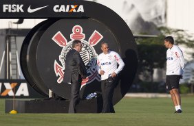 Durante o treino desta tarde no CT Joaquim Grava, no Parque Ecolgico do Tiete. O prximo jogo da equipe ser domingo, dia 12/05, contra o Santos, no Pacaembu, jogo de ida vlido pela final do Campeonato Paulista de 2013