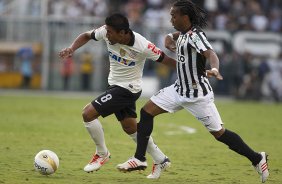 Durante a partida entre Corinthians x Santos realizada esta tarde no estádio do Pacaembu, primeiro jogo da final do Campeonato Paulista de 2013