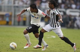 Durante a partida entre Corinthians x Santos realizada esta tarde no estdio do Pacaembu, primeiro jogo da final do Campeonato Paulista de 2013