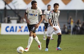 Durante a partida entre Corinthians x Santos realizada esta tarde no estdio do Pacaembu, primeiro jogo da final do Campeonato Paulista de 2013