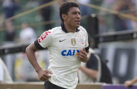 Durante a partida entre Corinthians x Santos realizada esta tarde no estdio do Pacaembu, primeiro jogo da final do Campeonato Paulista de 2013