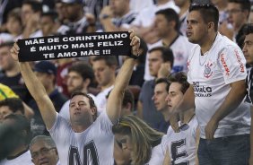 Durante a partida entre Corinthians x Santos realizada esta tarde no estádio do Pacaembu, primeiro jogo da final do Campeonato Paulista de 2013