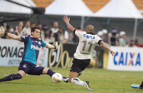 Durante a partida entre Corinthians x Santos realizada esta tarde no estdio do Pacaembu, primeiro jogo da final do Campeonato Paulista de 2013