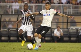 Durante a partida entre Corinthians x Santos realizada esta tarde no estdio do Pacaembu, primeiro jogo da final do Campeonato Paulista de 2013