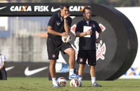 Durante o treino do Corinthians realizado esta tarde no CT Joaquim Grava, zona leste de So Paulo; o prximo jogo do time ser quarta-feira, dia 15/05, contra o Boca Juniors, da Argentina, no estdio do Pacaembu, jogo da volta, vlido pela Copa Libertadores da Amrica 2013 ; SP/SP - 14/05/2013