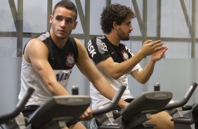 Durante o treino desta tarde no CT Joaquim Grava, no Parque Ecolgico do Tiete. O prximo jogo da equipe ser domingo, dia 19/05, contra o Santos, na Vila Belmiro, jogo de volta vlido pela final do Campeonato Paulista de 2013