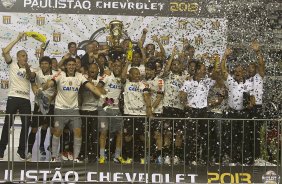 Durante a partida entre Santos x Corinthians realizada esta tarde no estdio da Vila Belmiro, vlido pela final do Campeonato Paulista de 2013