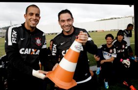 Durante Treino do Corinthians realizado no CT Joaquim Grava