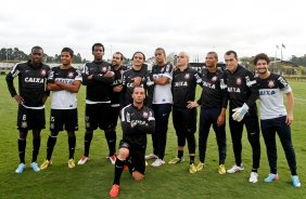 Jogadores durante Treino do Corinthians realizado no CT Joaquim Grava