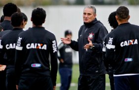 O tcnico Tite durante Treino do Corinthians realizado no CT Joaquim Grava