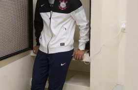Nos vestirios antes da partida entre Corinthians x Botafogo, realizada esta noite no estdio do Pacaembu, abertura do Campeonato Brasileiro de 2013