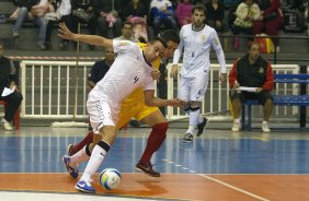 Durante o jogo de futsal entre Corinthian x So Bernardo, esta tarde no Parque So Jorge