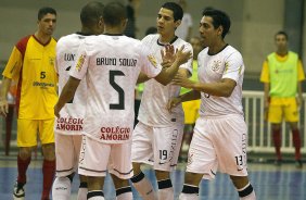 Durante o jogo de futsal entre Corinthian x So Bernardo, esta tarde no Parque So Jorge