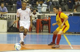 Durante o jogo de futsal entre Corinthian x São Bernardo, esta tarde no Parque São Jorge