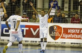 Durante o jogo de futsal entre Corinthian x So Bernardo, esta tarde no Parque So Jorge