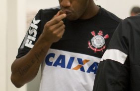 Nos vestiários antes da partida entre Corinthians x Ponte Preta/Campinas, realizada esta noite no estádio do Pacaembu, 3ª rodada do Campeonato Brasileiro de 2013