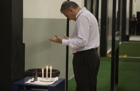 Nos vestiários antes da partida entre Corinthians x Ponte Preta/Campinas, realizada esta noite no estádio do Pacaembu, 3ª rodada do Campeonato Brasileiro de 2013