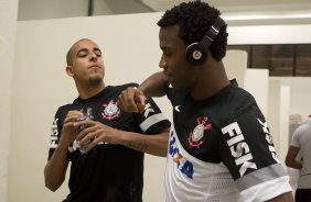 Nos vestiários antes da partida entre Corinthians x Ponte Preta/Campinas, realizada esta noite no estádio do Pacaembu, 3ª rodada do Campeonato Brasileiro de 2013