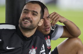 Durante o treino desta manh no CT Joaquim Grava, no Parque Ecolgico do Tiete. O prximo jogo da equipe ser quarta-feira, dia 05/06, contra o Cruzeiro, na Arena do Jacar, jogo vlido pela 4 rodada do Campeonato Brasileiro de 2013