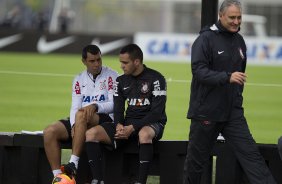 Durante o treino desta manh no CT Joaquim Grava, no Parque Ecolgico do Tiete. O prximo jogo da equipe ser quarta-feira, dia 05/06, contra o Cruzeiro, na Arena do Jacar, jogo vlido pela 4 rodada do Campeonato Brasileiro de 2013