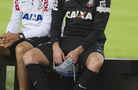 Durante o treino desta manh no CT Joaquim Grava, no Parque Ecolgico do Tiete. O prximo jogo da equipe ser quarta-feira, dia 05/06, contra o Cruzeiro, na Arena do Jacar, jogo vlido pela 4 rodada do Campeonato Brasileiro de 2013