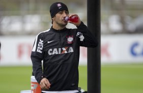 Durante o treino desta manh no CT Joaquim Grava, no Parque Ecolgico do Tiete. O prximo jogo da equipe ser quarta-feira, dia 05/06, contra o Cruzeiro, na Arena do Jacar, jogo vlido pela 4 rodada do Campeonato Brasileiro de 2013