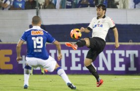 Durante a partida entre Cruzeiro x Corinthians, realizada esta noite na Arena do Jacaré, 4ª rodada do Campeonato Brasileiro de 2013