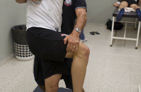 Nos vestiários antes da partida entre Corinthians x Portuguesa, realizada esta noite no estádio do Pacaembu, válida pela 5ª rodada do Campeonato Brasileiro de 2013