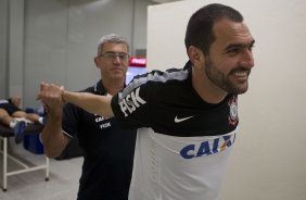 Nos vestirios antes da partida entre Corinthians x Portuguesa, realizada esta noite no estdio do Pacaembu, vlida pela 5 rodada do Campeonato Brasileiro de 2013