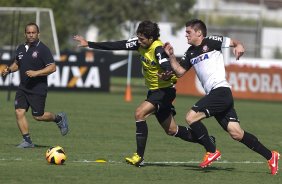 Durante o treino desta manh no CT Joaquim Grava, no Parque Ecolgico do Tiete. O prximo jogo da equipe ser dia 03/07, domingo, no Morumbi, jogo de ida vlido pela Recopa 2013