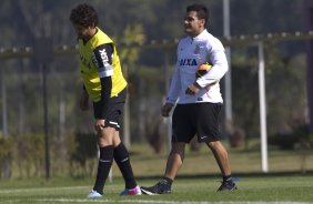 Durante o treino desta manh no CT Joaquim Grava, no Parque Ecolgico do Tiete. O prximo jogo da equipe ser dia 03/07, domingo, no Morumbi, jogo de ida vlido pela Recopa 2013