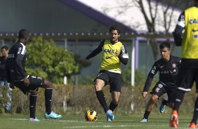 Durante o treino desta manh no CT Joaquim Grava, no Parque Ecolgico do Tiete. O prximo jogo da equipe ser dia 03/07, domingo, no Morumbi, jogo de ida vlido pela Recopa 2013