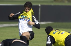 Durante o treino desta manh no CT Joaquim Grava, no Parque Ecolgico do Tiete. O prximo jogo da equipe ser dia 03/07, domingo, no Morumbi, jogo de ida vlido pela Recopa 2013